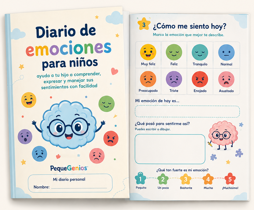 Diario de emociones para niños: ayuda a tu hijo a comprender, expresar y manejar sus sentimientos con facilidad