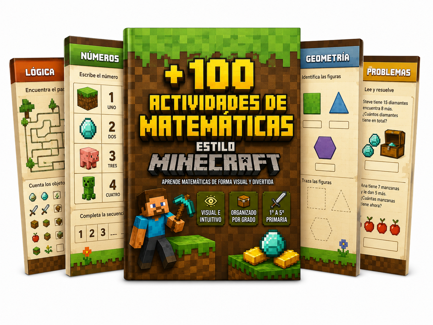 +100 Actividades de matemática estilo MINECRAFT