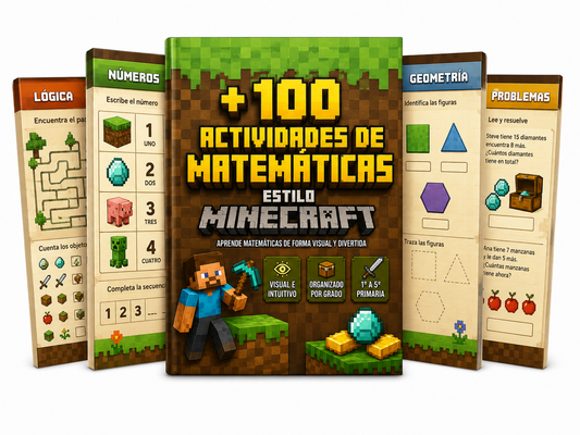 +100 Actividades de matemática estilo MINECRAFT
