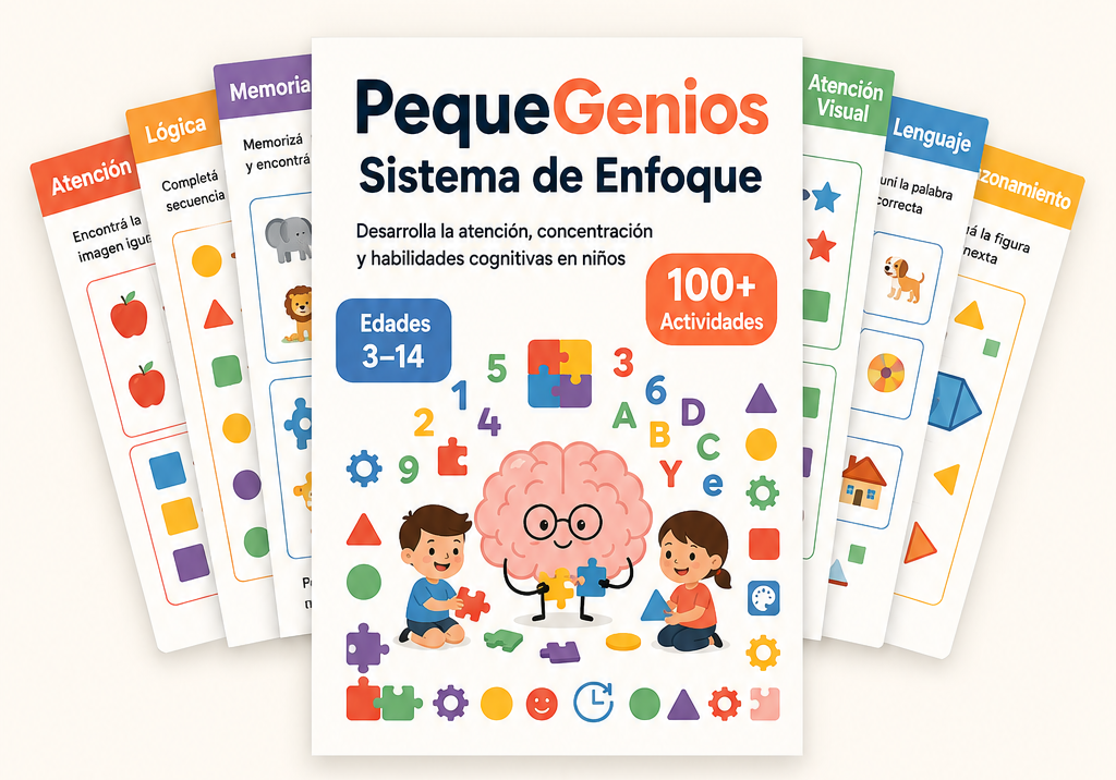 PequeGenios +100 actividades para estimular la atención, la concentración y el aprendizaje
